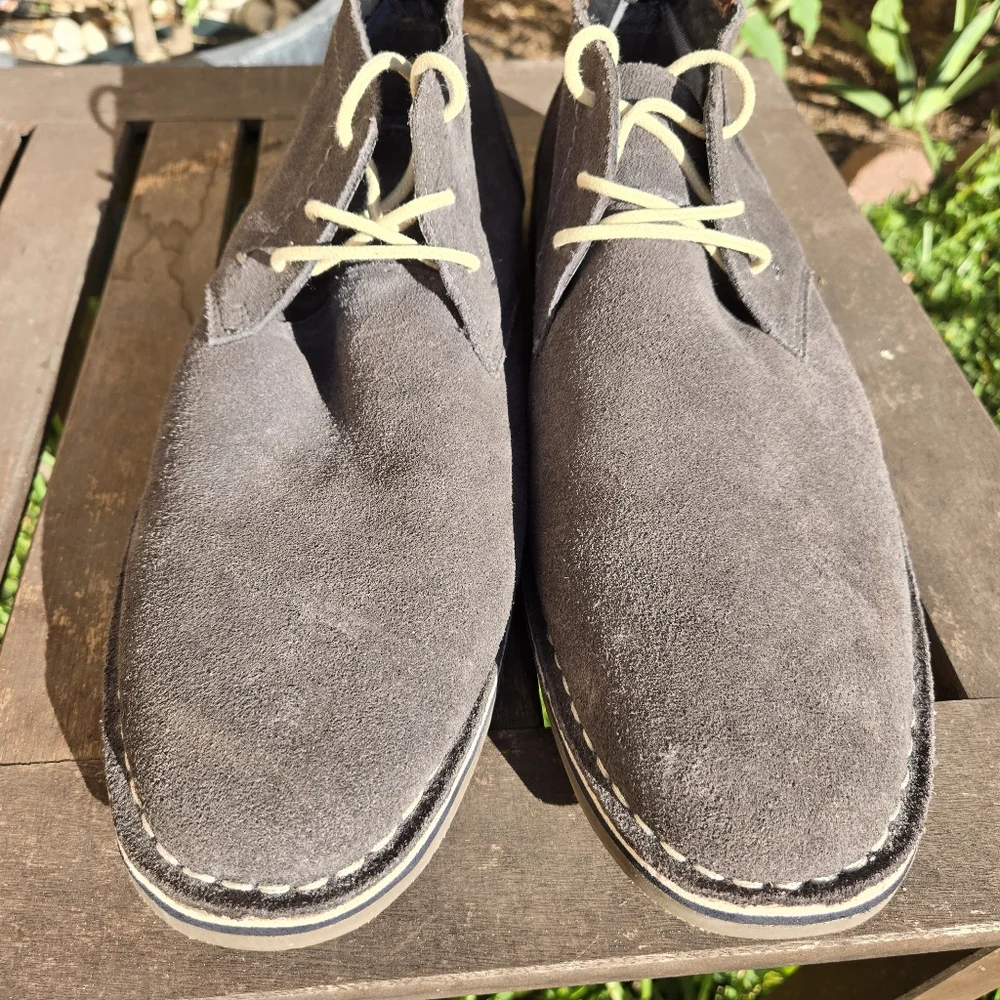 Kenneth Cole Reaction Desert Wind Gray Suede Chukka Boots Shoes 12